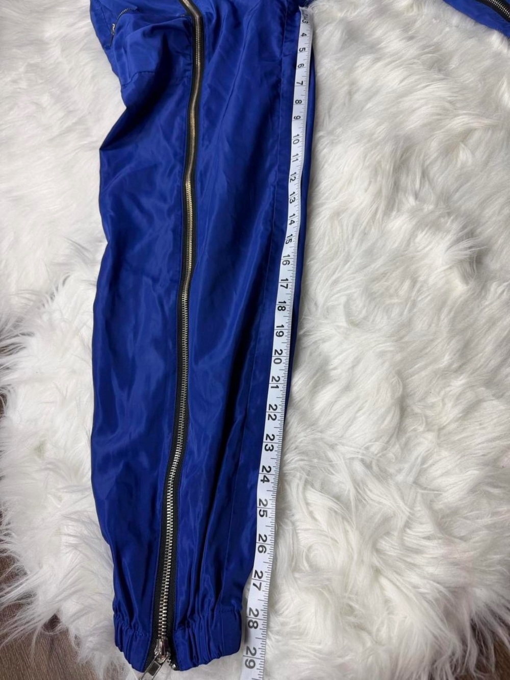 X SOLD X Royal Blue Zipper Jogger Pants - Picture 4 of 4